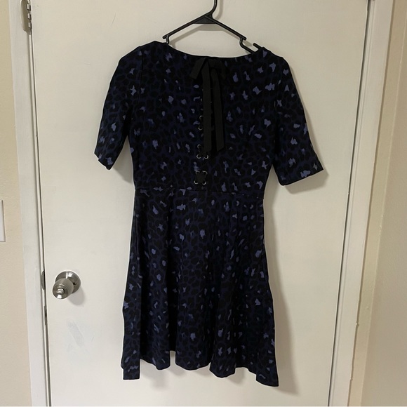 Kate Spade blue leopard print dress - Picture 6 of 7